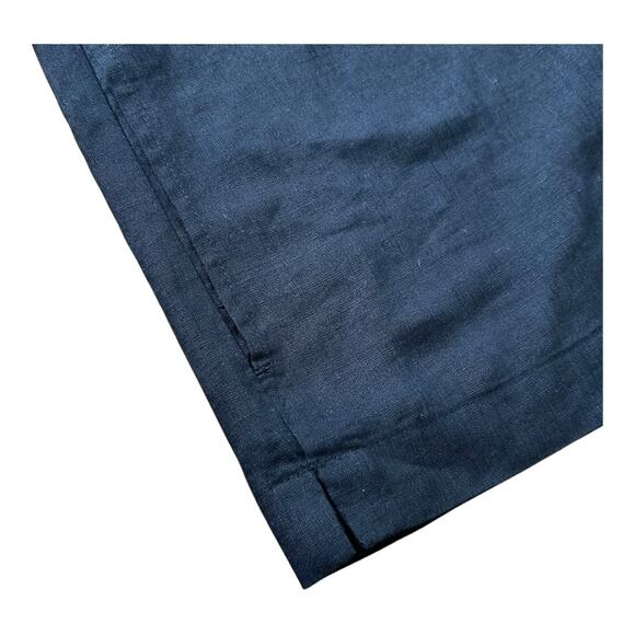 Eileen Fisher Organic Linen Round Neck Box Top L Black - Picture 7 of 12